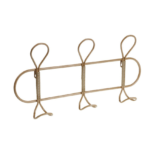 Perchero de pared de diseño rústico con 3 ganchos